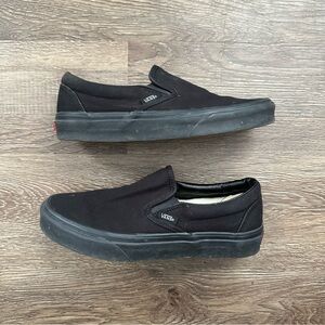 Vans All Black Slip On Shoes
